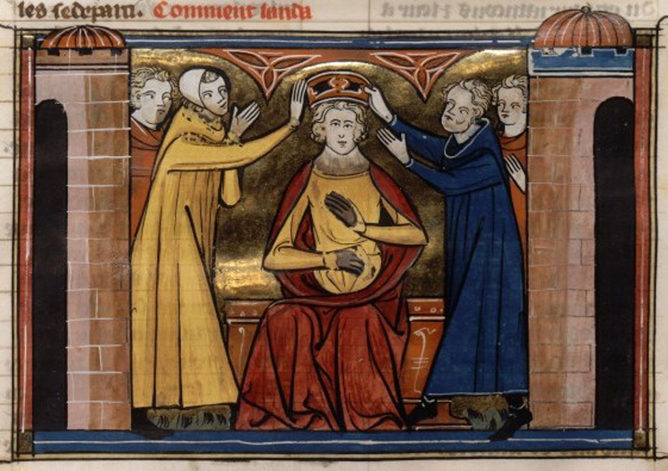 Incoronazione di Corrado IV, da un manoscritto francese del XIV secolo
