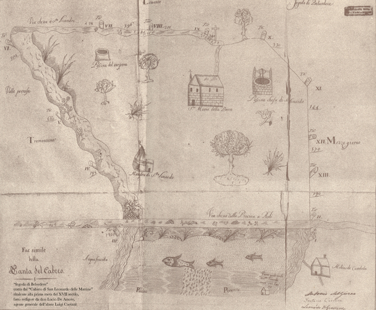 Antica mappa - Santa Maria di Selva della Rocca