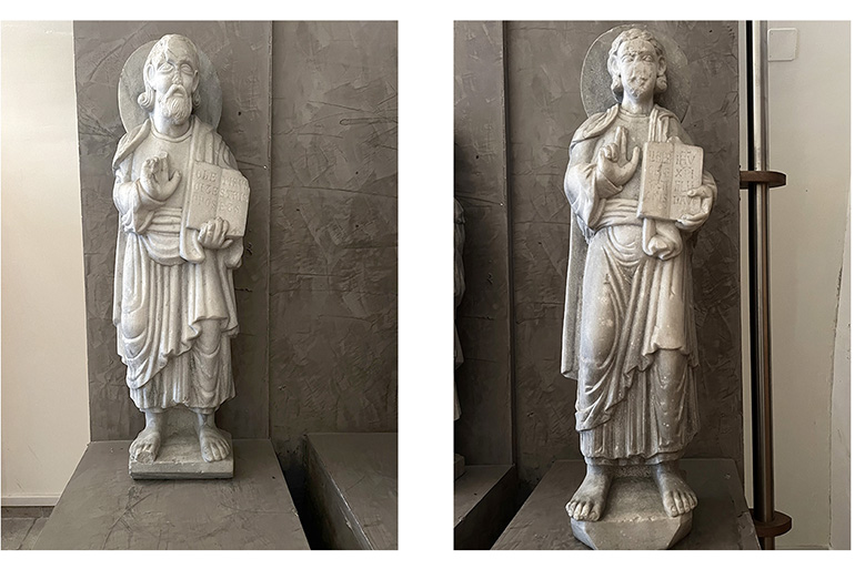 museo civico di Foggia - San Paolo e San Matteo - XIII secolo provenienti dalla cattedrale.