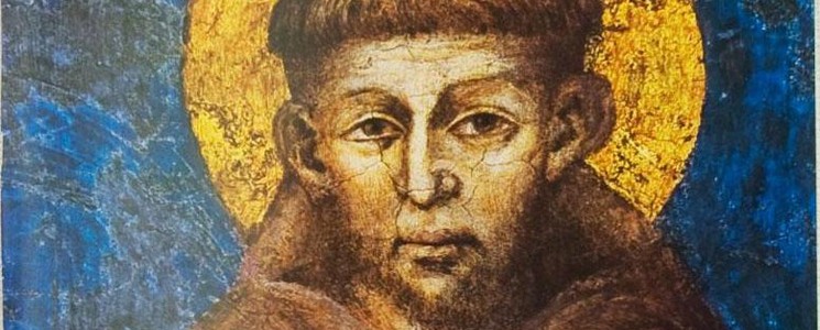 San Francesco d'Assisi da un affresco del Cimabue.