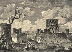 Resti del Castello di Lucera, Jean Louis Desprez 1785.